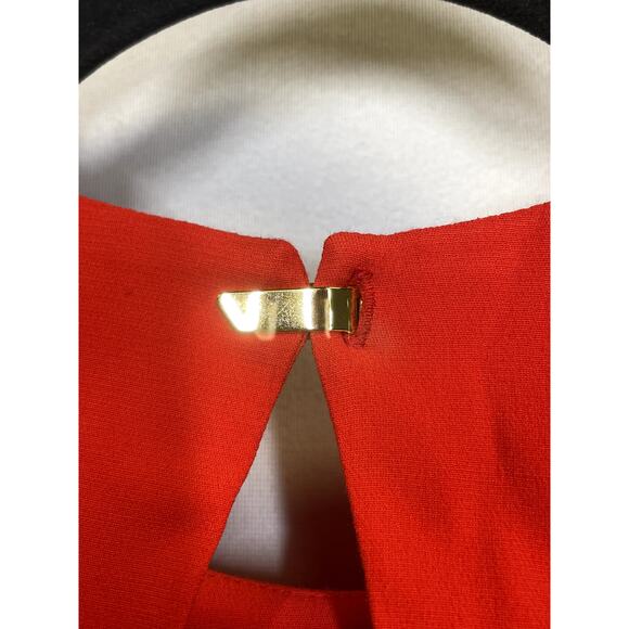 SANDRO Requiem Open-Back Mini Dress in Rogue Red LBD 3/4 Sleeve Size 2 M - Picture 7 of 12